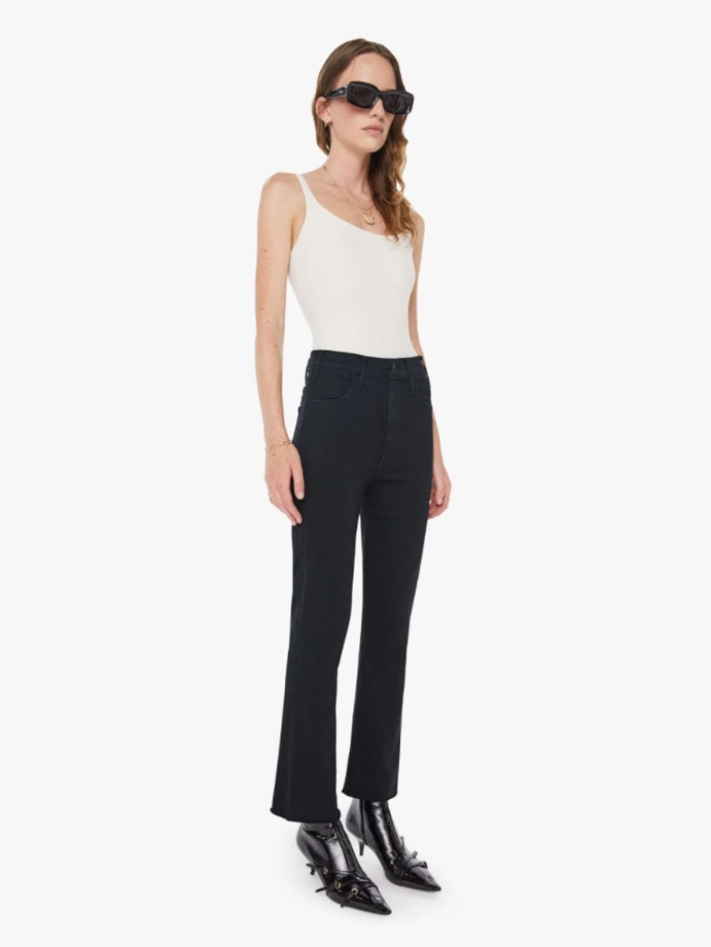 MOTHER The Hustler Ankle Fray Jeans – Not Guilty – Size 24